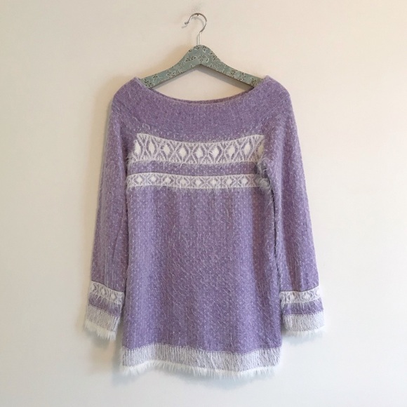 Anthropologie Sweaters - Anthropologie Faroe Off The Shoulder Sweater Purple